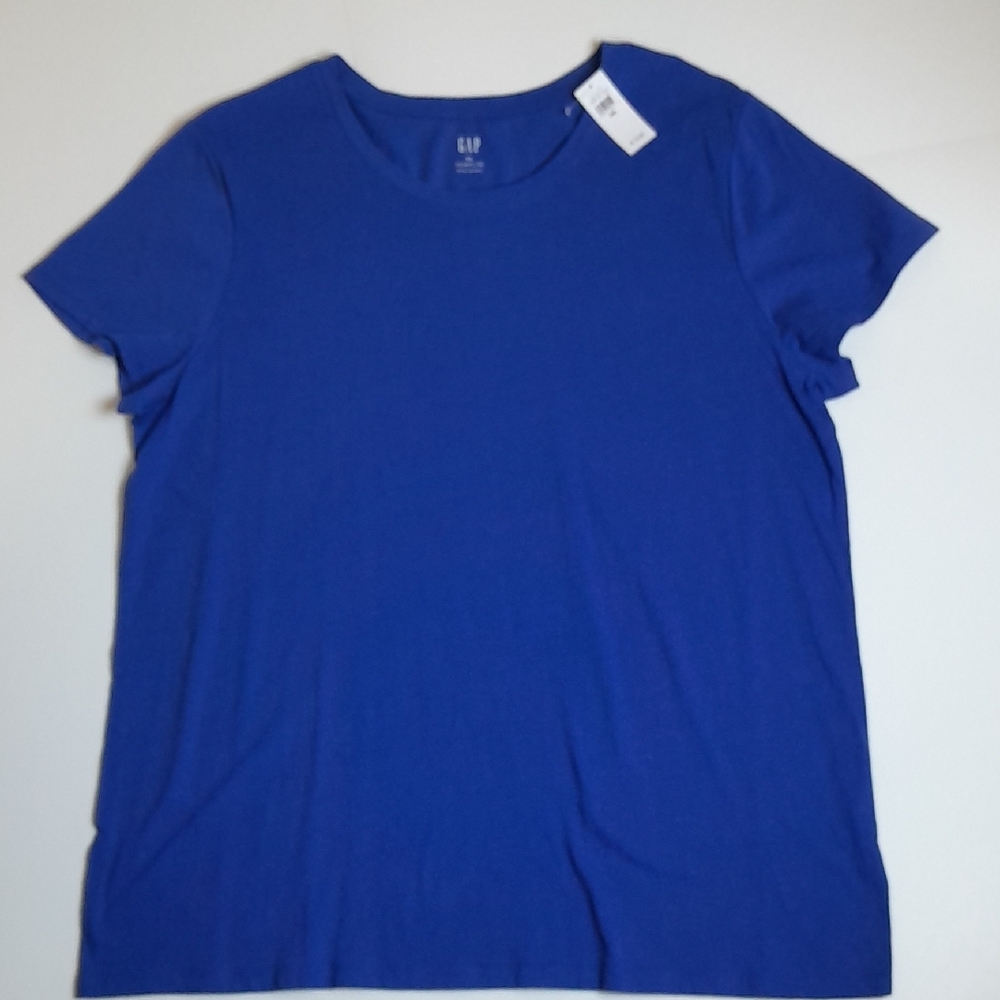 GAP Women's Vibrant Blue Short Sleeve Tee